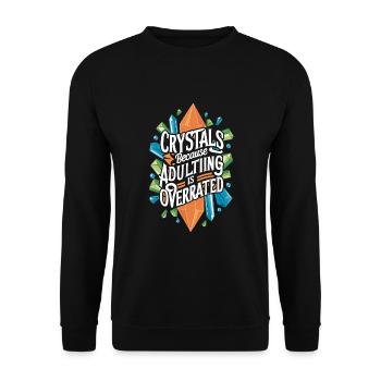 Crystal Healing Crytal Crystals and Stones - Unisex Sweatshirt - black - Front - Alina (178cm) & Michal (187cm)