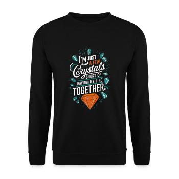 Crystal Healing Crytal Crystals and Stones - Unisex Sweatshirt - black - Front - Alina (178cm) & Michal (187cm)