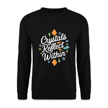 Crystal Healing Crytal Crystals and Stones - Unisex Sweatshirt - black - Front - Alina (178cm) & Michal (187cm)