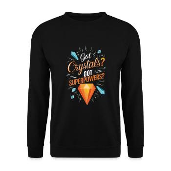 Crystal Healing Crytal Crystals and Stones - Unisex Sweatshirt - black - Front - Alina (178cm) & Michal (187cm)