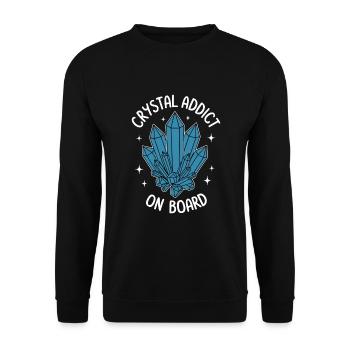 Crystal Healing Crytal Crystals and Stones - Unisex Sweatshirt - black - Front - Alina (178cm) & Michal (187cm)