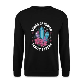 Crystal Healing Crytal Crystals and Stones - Unisex Sweatshirt - black - Front - Alina (178cm) & Michal (187cm)