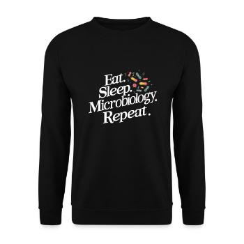 Microbiologist Microbiology Lab Staph Biology - Unisex Pullover - Schwarz - Vorne - Alina (178cm) & Michal (187cm)
