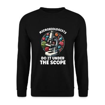 Microbiologiste Microbiologie Laboratoire Biologie des staphylocoques - Sweat-shirt Unisexe - noir - Devant - Alina (178cm) & Michal (187cm)