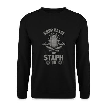 Microbiologist Microbiology Lab Staph Biology - Unisex Sweatshirt - black - Front - Alina (178cm) & Michal (187cm)