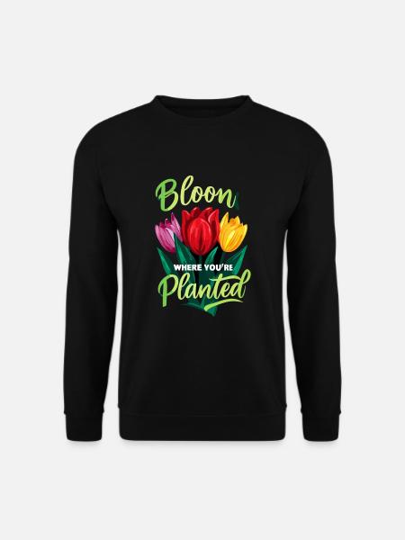 Tulipes Tulipe Blossom Oui, je parle de tulipes - Sweat-shirt Unisexe - noir
