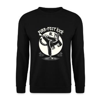 Kung Fu Chinese Kung Fu Asian Kung Fu - Unisex Sweatshirt - black - Front - Alina (178cm) & Michal (187cm)