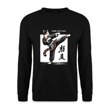 Kung Fu Chinese Kung Fu Asian Kung Fu - Unisex Sweatshirt - black - Front - Alina (178cm) & Michal (187cm)