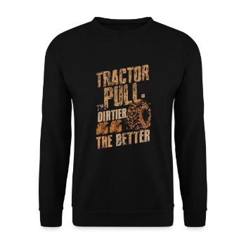 Tracteur tirant Tracteur Tracteur Tracteur Ferme Électrique - Sweat-shirt Unisexe - noir - Devant - Alina (178cm) & Michal (187cm)