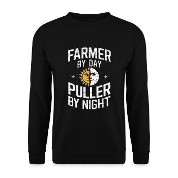 Tracteur tirant un tracteur Tracteur tirant un tracteur Power Farm - Sweat-shirt Unisexe - noir - Devant - Alina (178cm) & Michal (187cm)