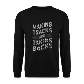 Tracteur tirant un tracteur Tracteur tirant un tracteur Power Farm - Sweat-shirt Unisexe - noir - Devant - Alina (178cm) & Michal (187cm)