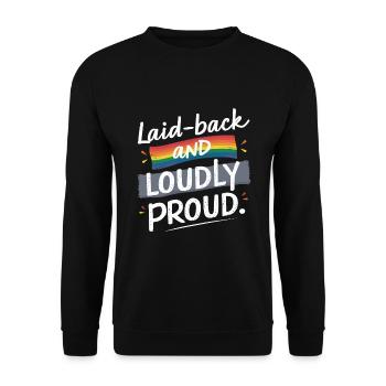 Naissancegay Gay Pride Drapeau Mois de la fierté Égalité des droits - Sweat-shirt Unisexe - noir - Devant - Alina (178cm) & Michal (187cm)
