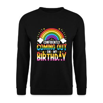 Naissancegay Gay Pride Drapeau Mois de la fierté Égalité des droits - Sweat-shirt Unisexe - noir - Devant - Alina (178cm) & Michal (187cm)