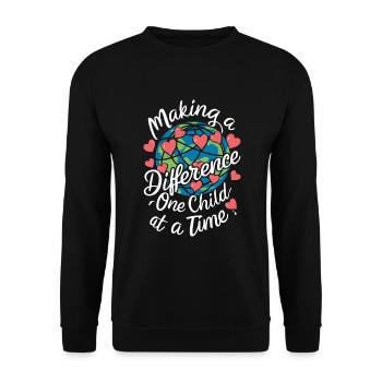 Sonderpädagogik-lehrer "sped Teacher Inclusion" - Unisex Sweatshirt - black - Front - Alina (178cm) & Michal (187cm)