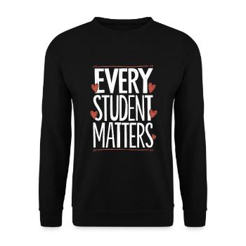Sonderpädagogik-lehrer "sped Teacher Inclusion" - Unisex Sweatshirt - black - Front - Alina (178cm) & Michal (187cm)
