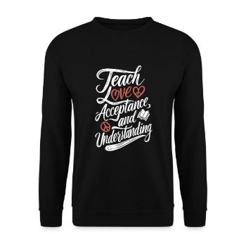 Sonderpädagogik-lehrer "sped Teacher Inclusion" - Unisex Sweatshirt - black - Front - Alina (178cm) & Michal (187cm)