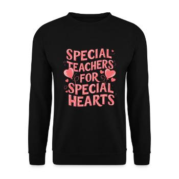 Sonderpädagogik-lehrer "sped Teacher Inclusion" - Unisex Sweatshirt - black - Front - Alina (178cm) & Michal (187cm)