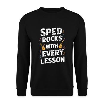 Sonderpädagogik-lehrer "sped Teacher Inclusion" - Unisex Sweatshirt - black - Front - Alina (178cm) & Michal (187cm)