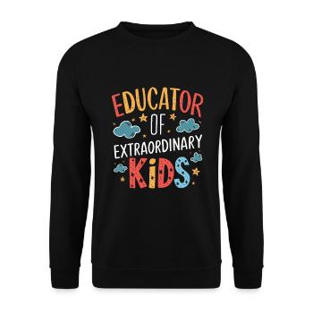 Sonderpädagogik-lehrer "sped Teacher Inclusion" - Unisex Sweatshirt - black - Front - Alina (178cm) & Michal (187cm)