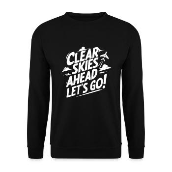 Contrôleur de la circulation aérienne Aircraft Flight Service - Sweat-shirt Unisexe - noir - Devant - Alina (178cm) & Michal (187cm)