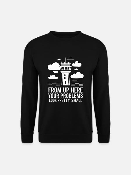 Air Traffic Controller Aircraft Flight Service - Unisex Pullover - Schwarz