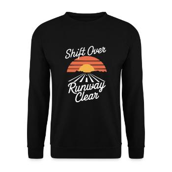 Air Traffic Controller Aircraft Flight Service - Unisex Sweatshirt - black - Front - Alina (178cm) & Michal (187cm)