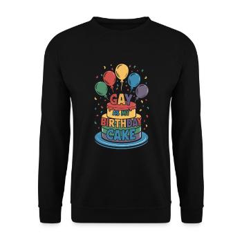 Birthgay Gay Pride Flag Mois de la fierté Egalité des droits - Sweat-shirt Unisexe - noir - Devant - Alina (178cm) & Michal (187cm)