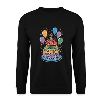 Birthgay Gay Pride Flag Mois de la fierté Egalité des droits - Sweat-shirt Unisexe - noir - Devant - Alina (178cm) & Michal (187cm)