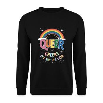 Birthgay Gay Pride Flag Mois de la fierté Egalité des droits - Sweat-shirt Unisexe - noir - Devant - Alina (178cm) & Michal (187cm)
