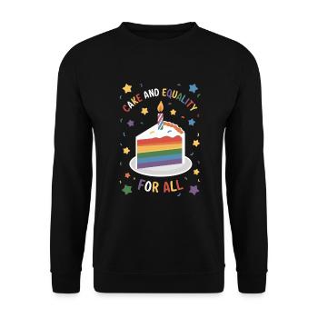 Birthgay Gay Pride Flag Mois de la fierté Egalité des droits - Sweat-shirt Unisexe - noir - Devant - Alina (178cm) & Michal (187cm)