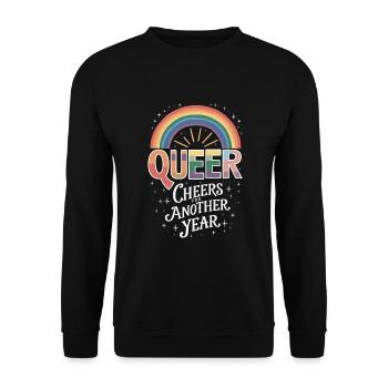 Birthgay Gay Pride Flag Mois de la fierté Egalité des droits - Sweat-shirt Unisexe - noir - Devant - Alina (178cm) & Michal (187cm)