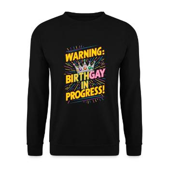 Naissancegay Gay Pride Drapeau Mois de la fierté Égalité des droits - Sweat-shirt Unisexe - noir - Devant - Alina (178cm) & Michal (187cm)