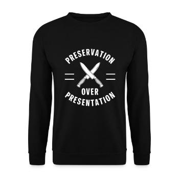 Knife Collector Knife Collection Hunting Fishing - Unisex Pullover - Schwarz - Vorne - Alina (178cm) & Michal (187cm)
