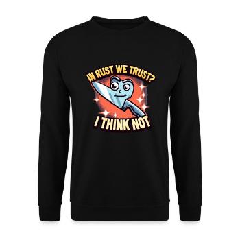 Knife Collector Knife Collection Hunting Fishing - Unisex Pullover - Schwarz - Vorne - Alina (178cm) & Michal (187cm)