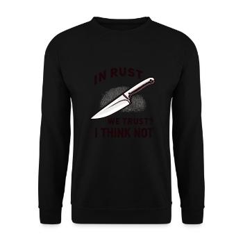 Knife Collector Knife Collection Hunting Fishing - Unisex Pullover - Schwarz - Vorne - Alina (178cm) & Michal (187cm)