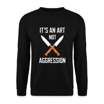 Knife Collector Knife Collection Hunting Fishing - Unisex Pullover - Schwarz - Vorne - Alina (178cm) & Michal (187cm)