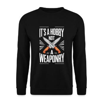 Knife Collector Knife Collection Hunting Fishing - Unisex Pullover - Schwarz - Vorne - Alina (178cm) & Michal (187cm)
