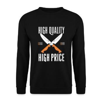 Knife Collector Knife Collection Hunting Fishing - Unisex Pullover - Schwarz - Vorne - Alina (178cm) & Michal (187cm)