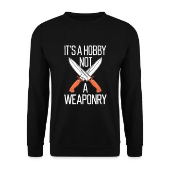 Knife Collector Knife Collection Hunting Fishing - Unisex Pullover - Schwarz - Vorne - Alina (178cm) & Michal (187cm)