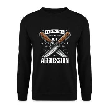 Knife Collector Knife Collection Hunting Fishing - Unisex Pullover - Schwarz - Vorne - Alina (178cm) & Michal (187cm)