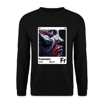 AI am Francium (wt) fashion periodictable nerdy - Unisex Sweatshirt - black - Front - Alina (178cm) & Michal (187cm)