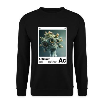 Actinium - Ac - Élément chimique 089 - Sweat-shirt Unisexe - noir - Devant - Alina (178cm) & Michal (187cm)