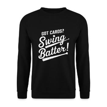 Cartes de baseball Joueur de baseball Fan de baseball Cadeau - Sweat-shirt Unisexe - noir - Devant - Alina (178cm) & Michal (187cm)