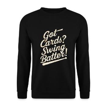 Cartes de baseball Joueur de baseball Fan de baseball Cadeau - Sweat-shirt Unisexe - noir - Devant - Alina (178cm) & Michal (187cm)