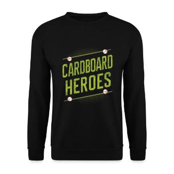 Baseball Cards Baseball Player Baseball Fan Gift - Unisex Sweatshirt - black - Front - Alina (178cm) & Michal (187cm)