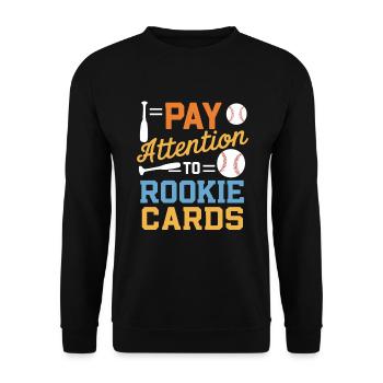 Cartes de Baseball joueur de Baseball Fan de Baseball cadeau - Sweat-shirt Unisexe - noir - Devant - Alina (178cm) & Michal (187cm)