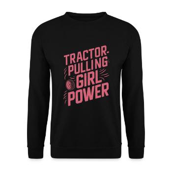 Tracteur tirant un tracteur Tracteur tirant un tracteur Power Farm - Sweat-shirt Unisexe - noir - Devant - Alina (178cm) & Michal (187cm)