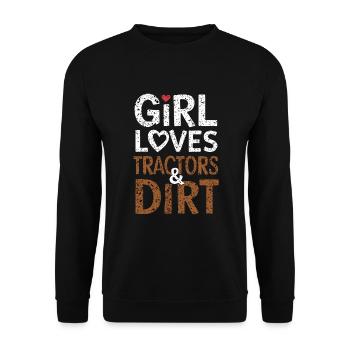 Tracteur tirant Tracteur Tracteur Tracteur Ferme Électrique - Sweat-shirt Unisexe - noir - Devant - Alina (178cm) & Michal (187cm)