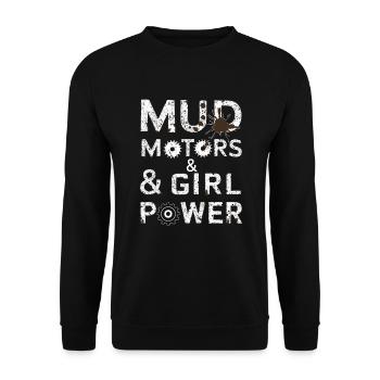 Tracteur tirant Tracteur Tracteur Tracteur Ferme Électrique - Sweat-shirt Unisexe - noir - Devant - Alina (178cm) & Michal (187cm)