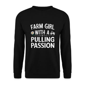 Tracteur tirant un tracteur Tracteur tirant un tracteur Power Farm - Sweat-shirt Unisexe - noir - Devant - Alina (178cm) & Michal (187cm)